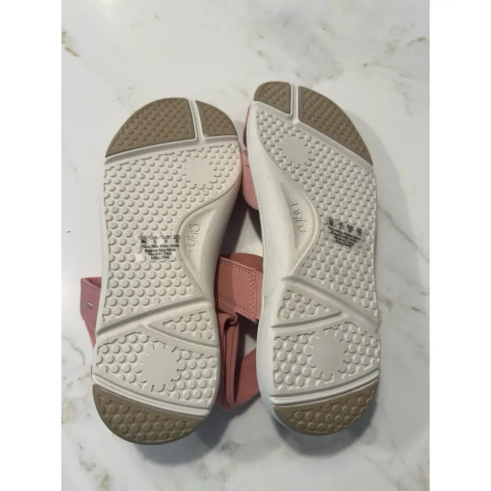 Ryka Sandals In Mallorie-Adjustable Back-Strap Pink Sport Sandals-Size 8 NEW!